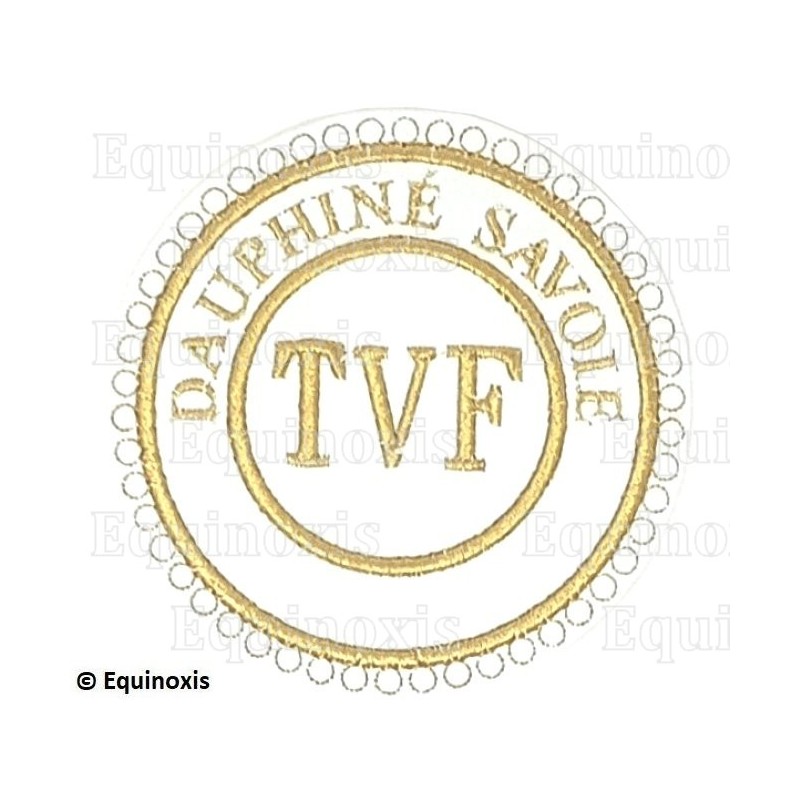 Badge / Macaron GLNF – Grande tenue provinciale – TVF – Dauphiné Savoie – Brodé machine